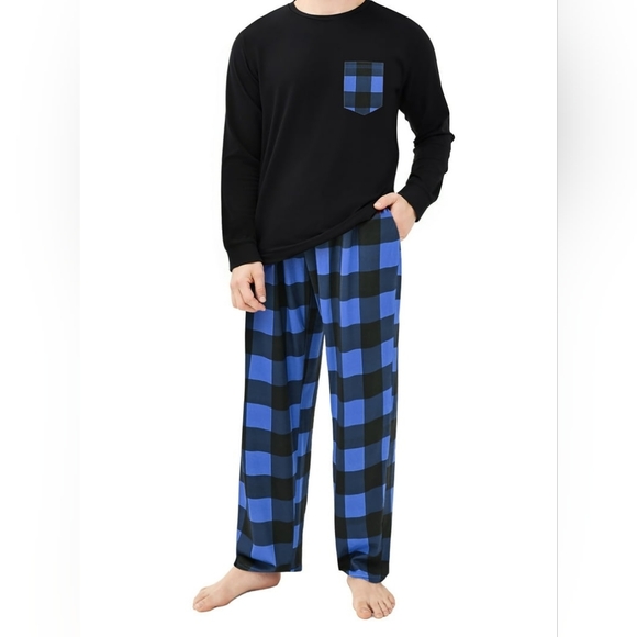 Other - Men Pajamas Set Long Sleeve 2 Piece Set